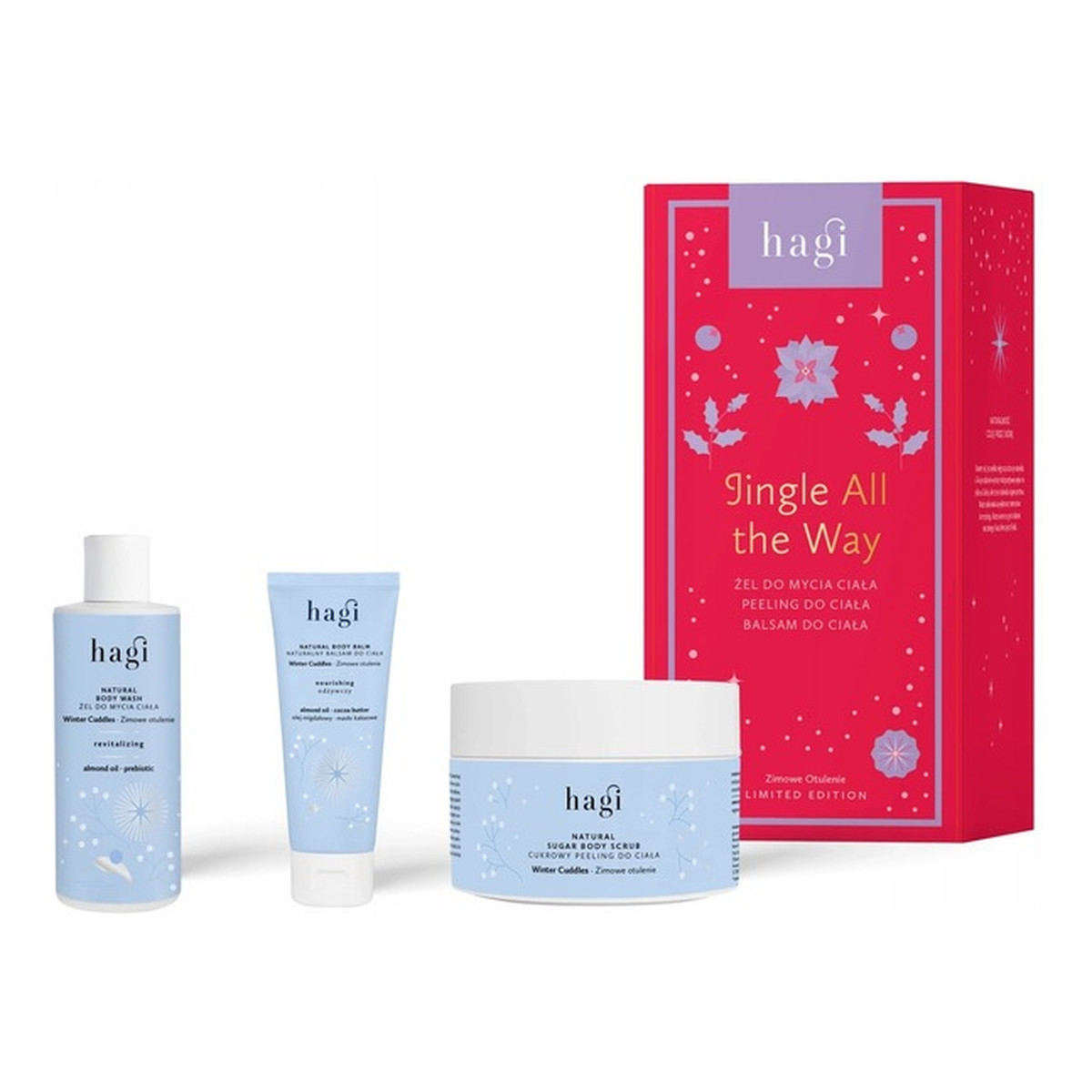 Hagi Jingle All The Way Żel pod prysznic 150ml + krem do ciała 75ml + peeling do ciała 200ml 200ml