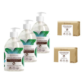 Szare Mydło w Płynie 3x500ml + Mydło w Kostce 2x100g