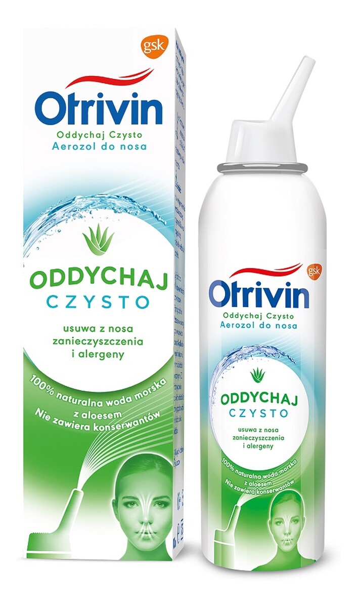 Oddychaj Czysto areozol do nosa dla dorosłych z ekstraktem z aloesu