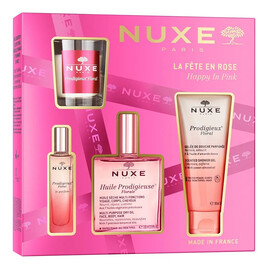 Zestaw suchy olejek regenerujący 100ml + żel pod prysznic 100ml + perfumy 15ml + świeca zapachowa 60g