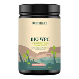 Bio wpc organic whey protein concentrate 70% białko suplement diety panna cotta