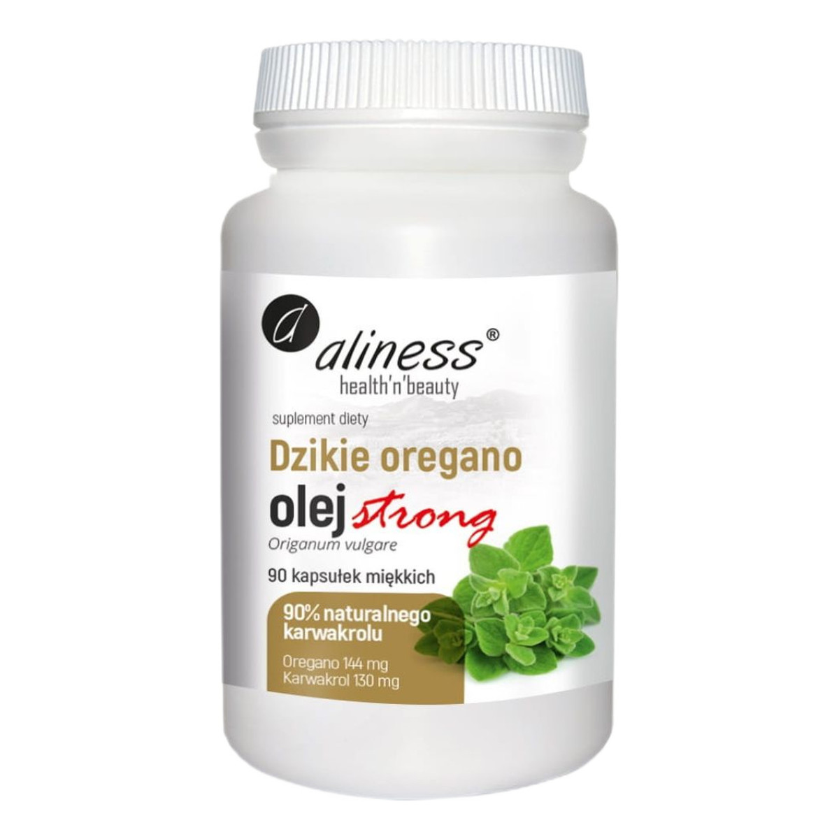 Aliness Dzikie oregano olej strong 100% suplement diety 90 kapsułek