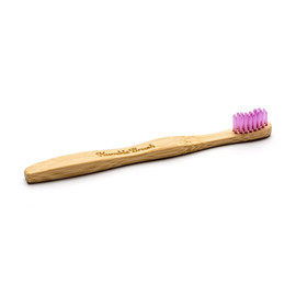 bambusowa Szczoteczka do zębów dla dzieci różowa 14,5cm