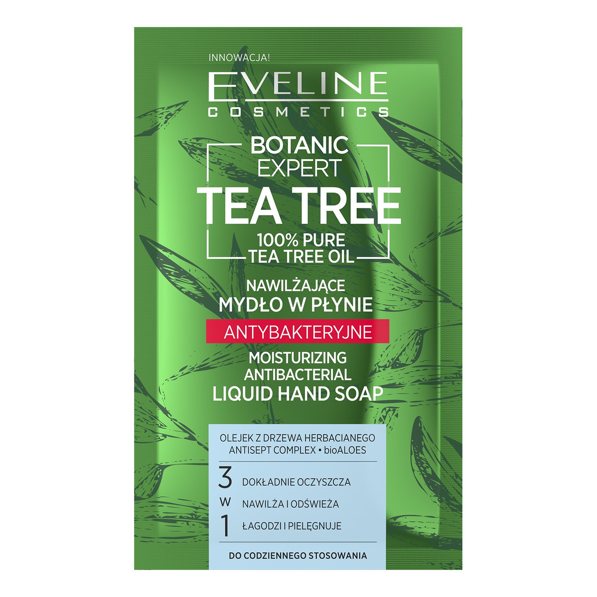 Eveline Botanic Expert Tea Tree Nawilżające Mydło w płynie antybakteryjne -saszetka 75ml