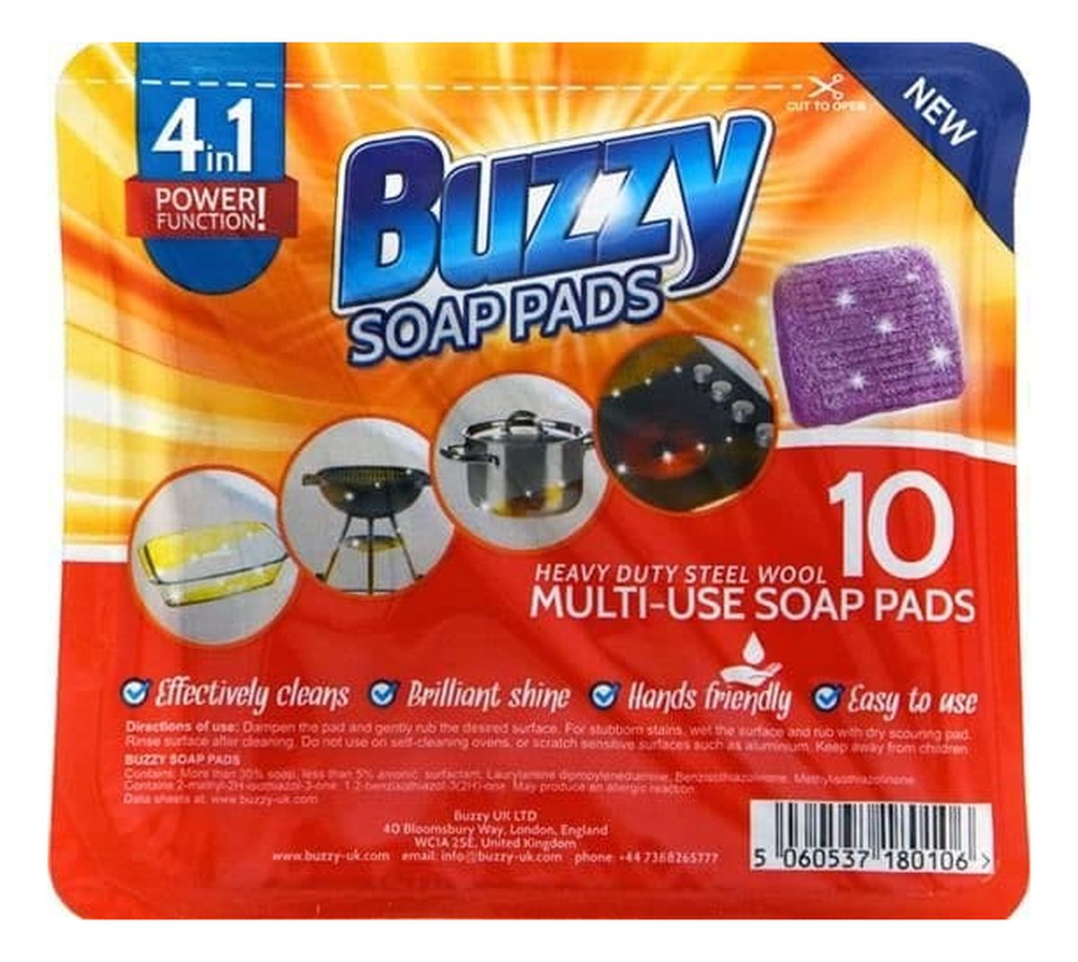 Czyścik stalowy nasączony mydłem 10szt