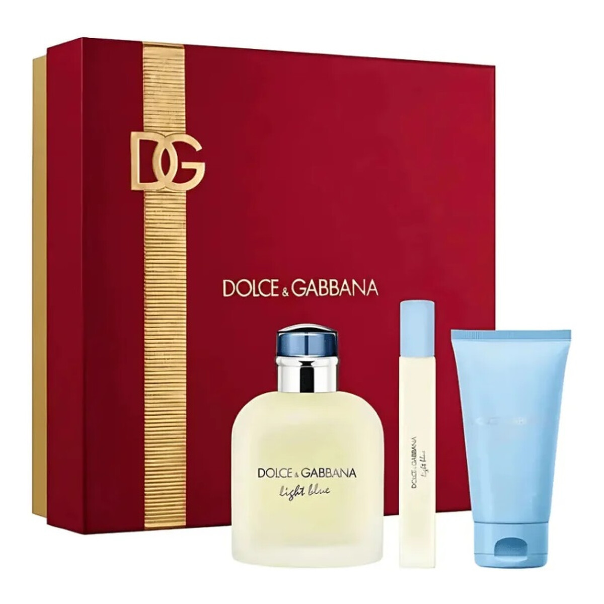 Dolce & Gabbana Light Blue Pour Homme Zestaw woda toaletowa spray 125ml + żel pod prysznic 50ml + miniatura wody toaletowej 10ml
