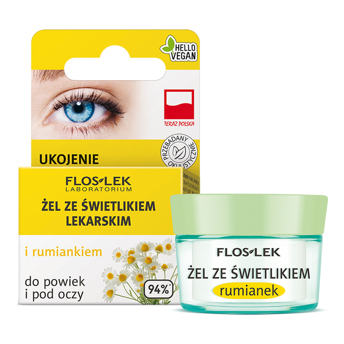 FlosLek Laboratrium Żel Ze Świetlikiem Lekarskim i Rumiankiem Do Powiek i Pod Oczy 10ml