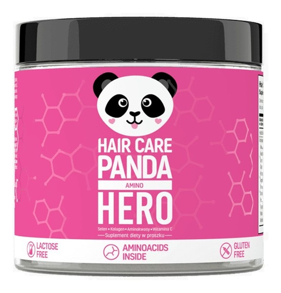 Hair care panda amino hero suplement diety w proszku na zdrowe włosy