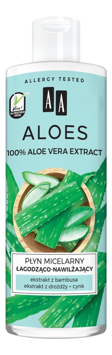Aloes 100% aloe vera extract płyn micelarny łagodząco-nawilżający