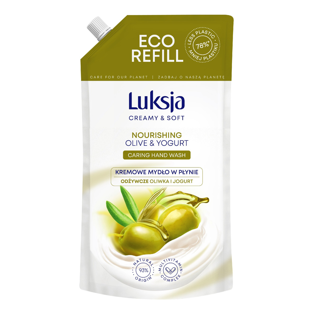 Luksja Creamy & Soft Odżywcze Kremowe Mydło w płynie Oliwka i Jogurt - zapas 900ml