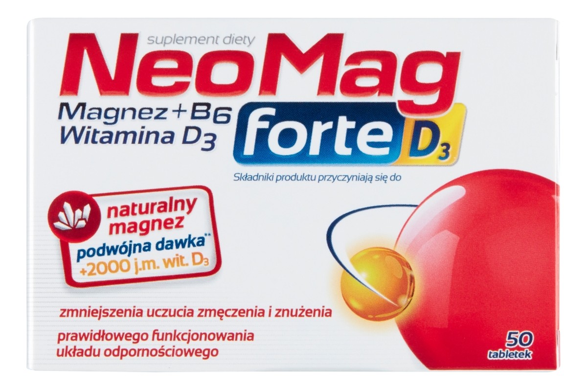 Forte d3 suplement diety wspomagający prawidłowe funkcjonowanie układu odpornościowego 50 tabletek