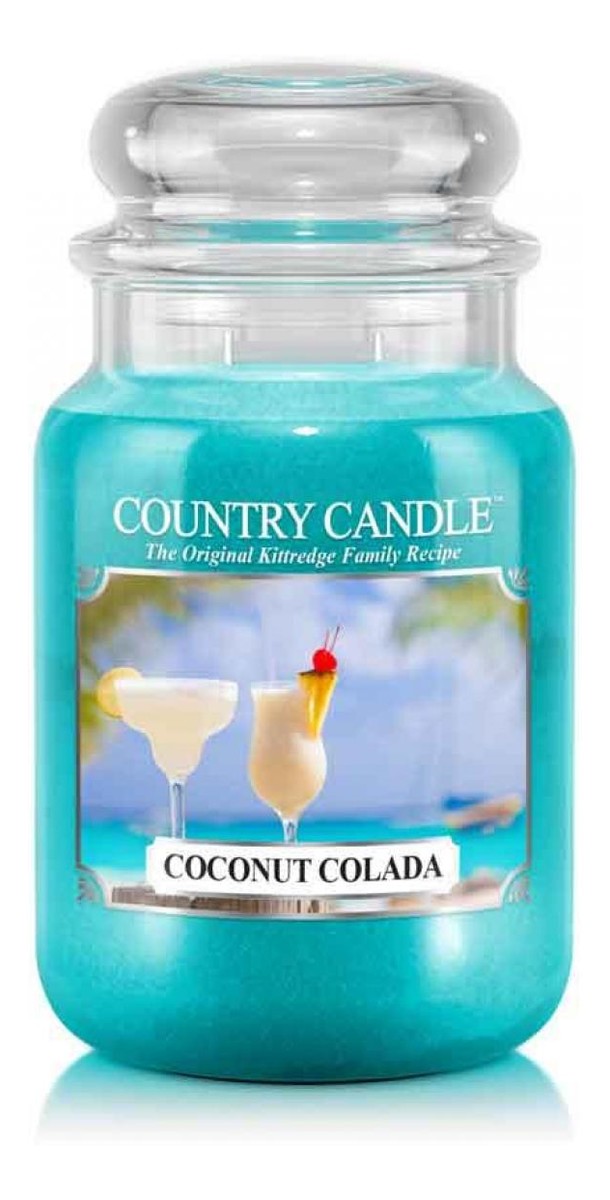 Duża świeca zapachowa z dwoma knotami coconut colada