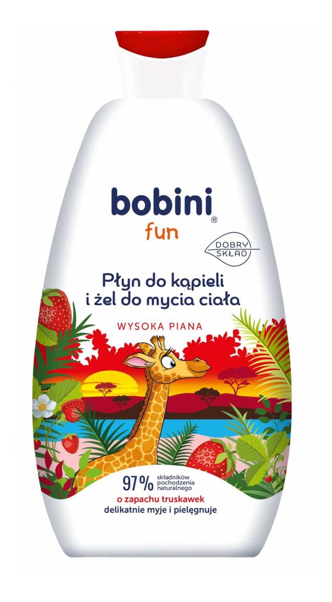 Płyn do kąpieli i żel do mycia ciała Zapach Truskawki