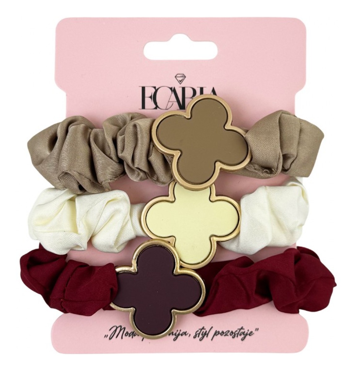 Zestaw frotek gumek 3w1 na plakietce PIN UP koniczynka GUM176