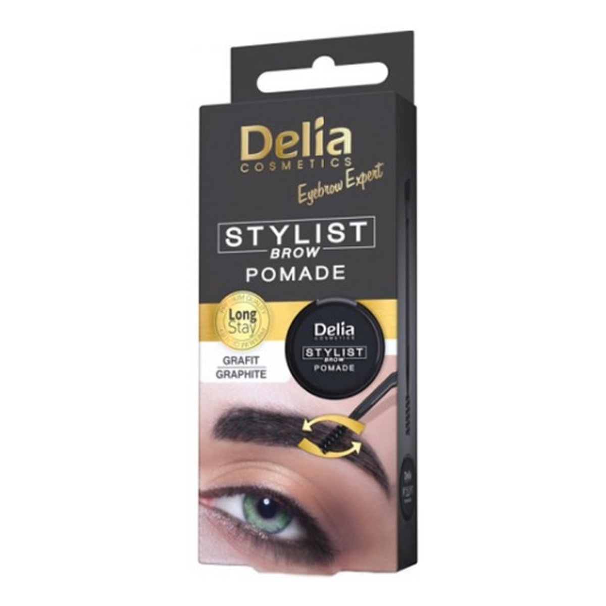 Delia Eyebrow Expert Pomada do brwi Grafit