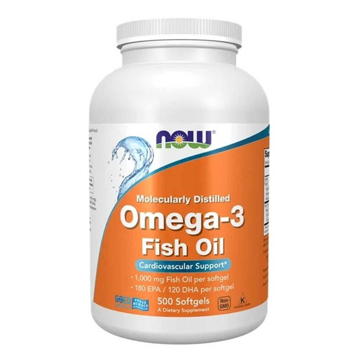 Now Foods Omega-3 fish oil olej rybi omega-3 suplement diety 500 kapsułek