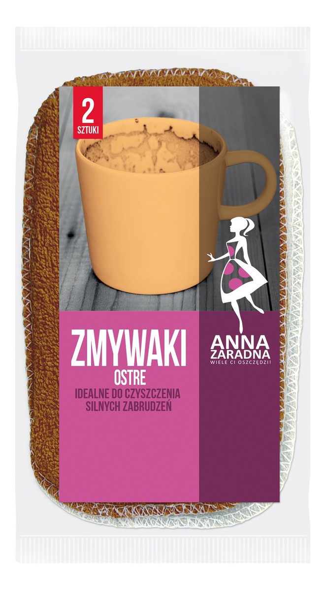 Zmywaki ostre - do silnych zabrudzeń 2szt
