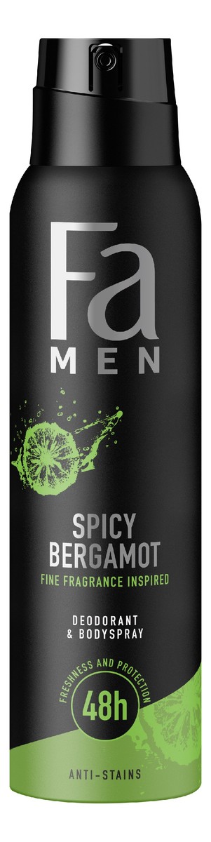 H fa men deo spray spice bergamot top