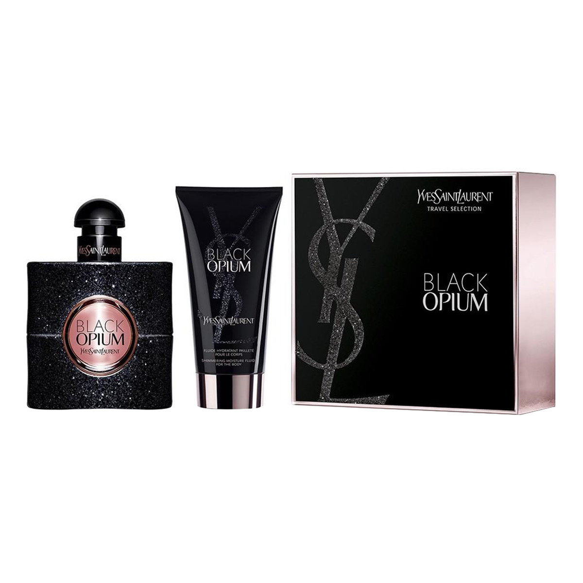 Yves Saint Laurent Black Opium Pour Femme Zestaw woda perfumowana spray 50ml + balsam do ciała 50ml