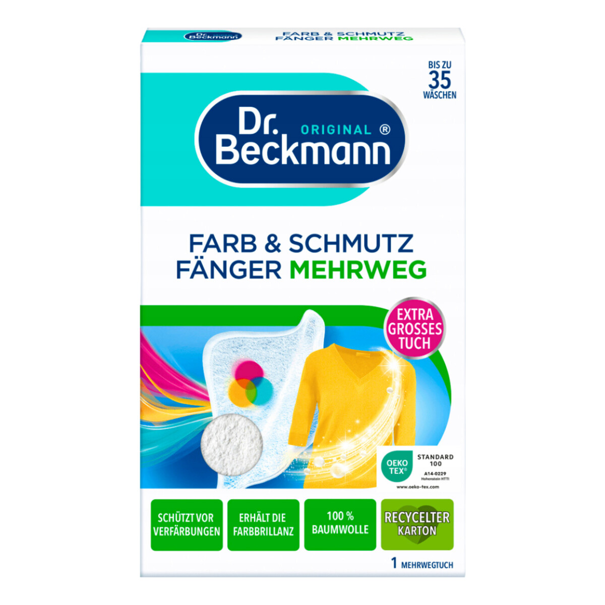 Dr. Beckmann Chusteczka Wyłapująca Kolor i Brud Wielorazowego Użytku
