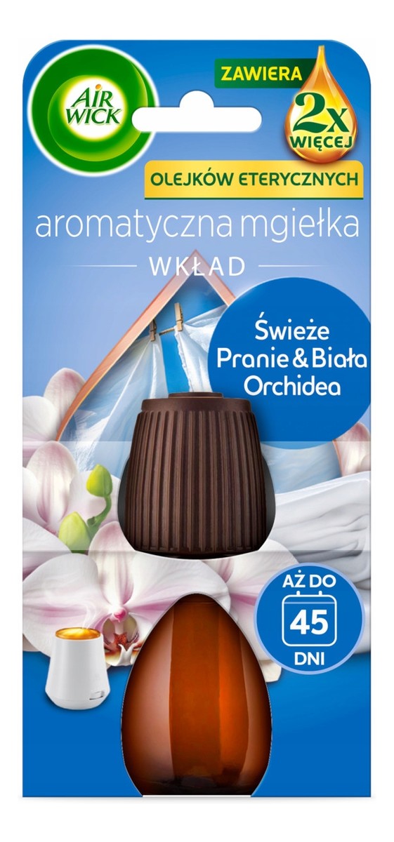 Mgiełka z olejkami zapas Świeże Pranie & Biała Orchidea