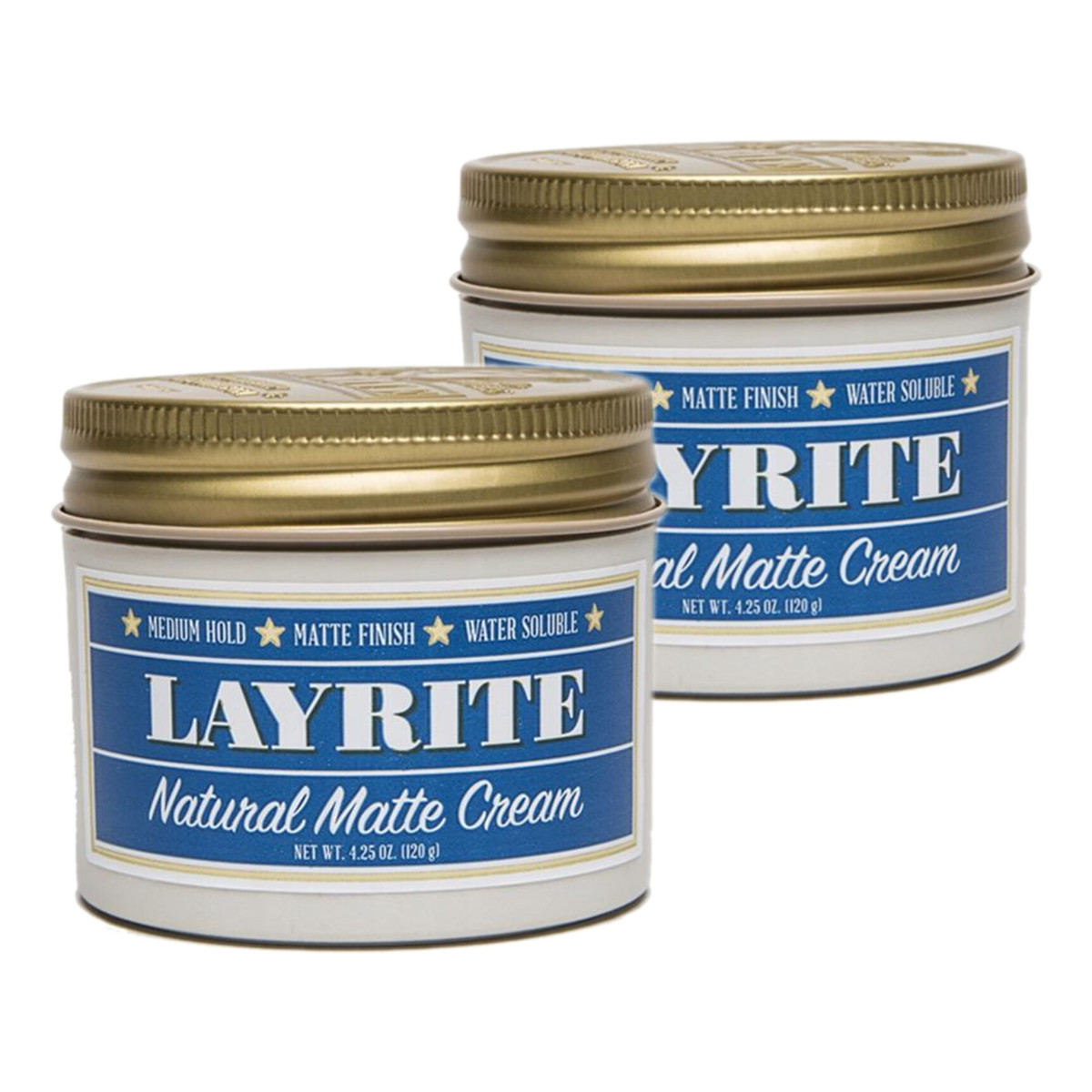 Layrite Natural Matte Cream Lekki krem ​​do stylizacji włosów dla mężczyzn o elastycznym utrwaleniu 2x120g