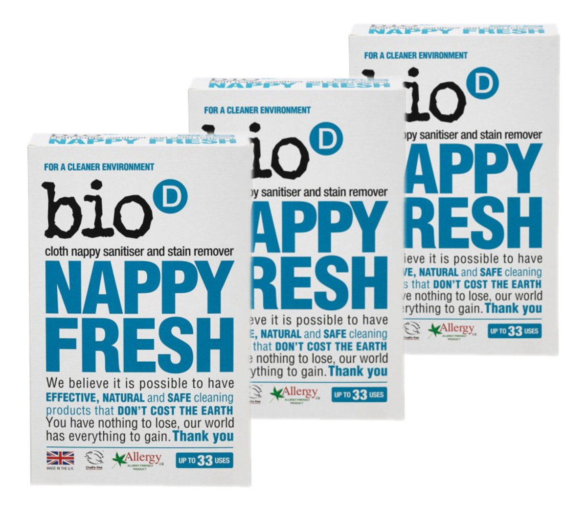 Dodatek antybakteryjny do proszku do prania pieluch 3x500g