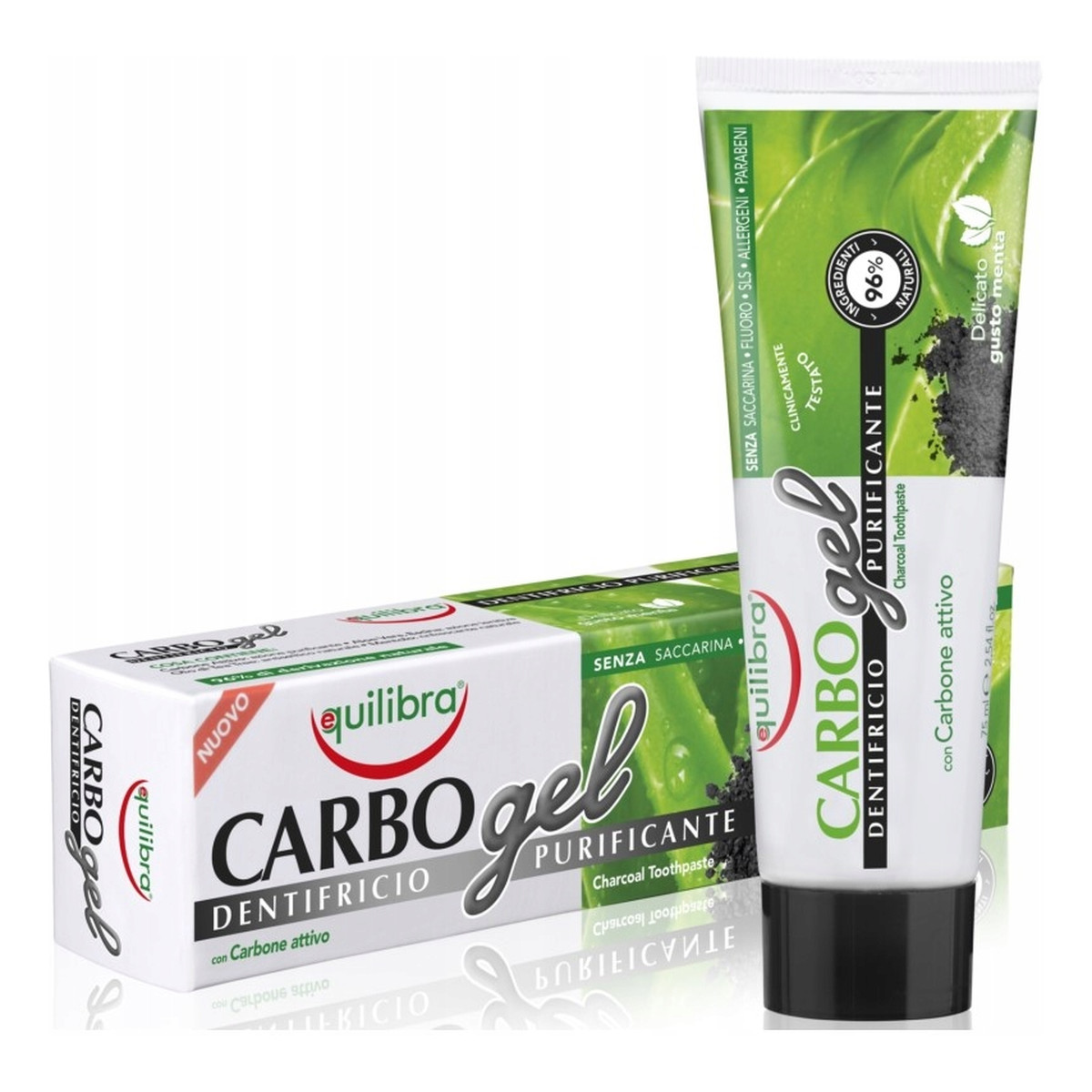 Equilibra Carbone Attivo oczyszczająca Pasta do zębów z aktywnym węglem 75ml