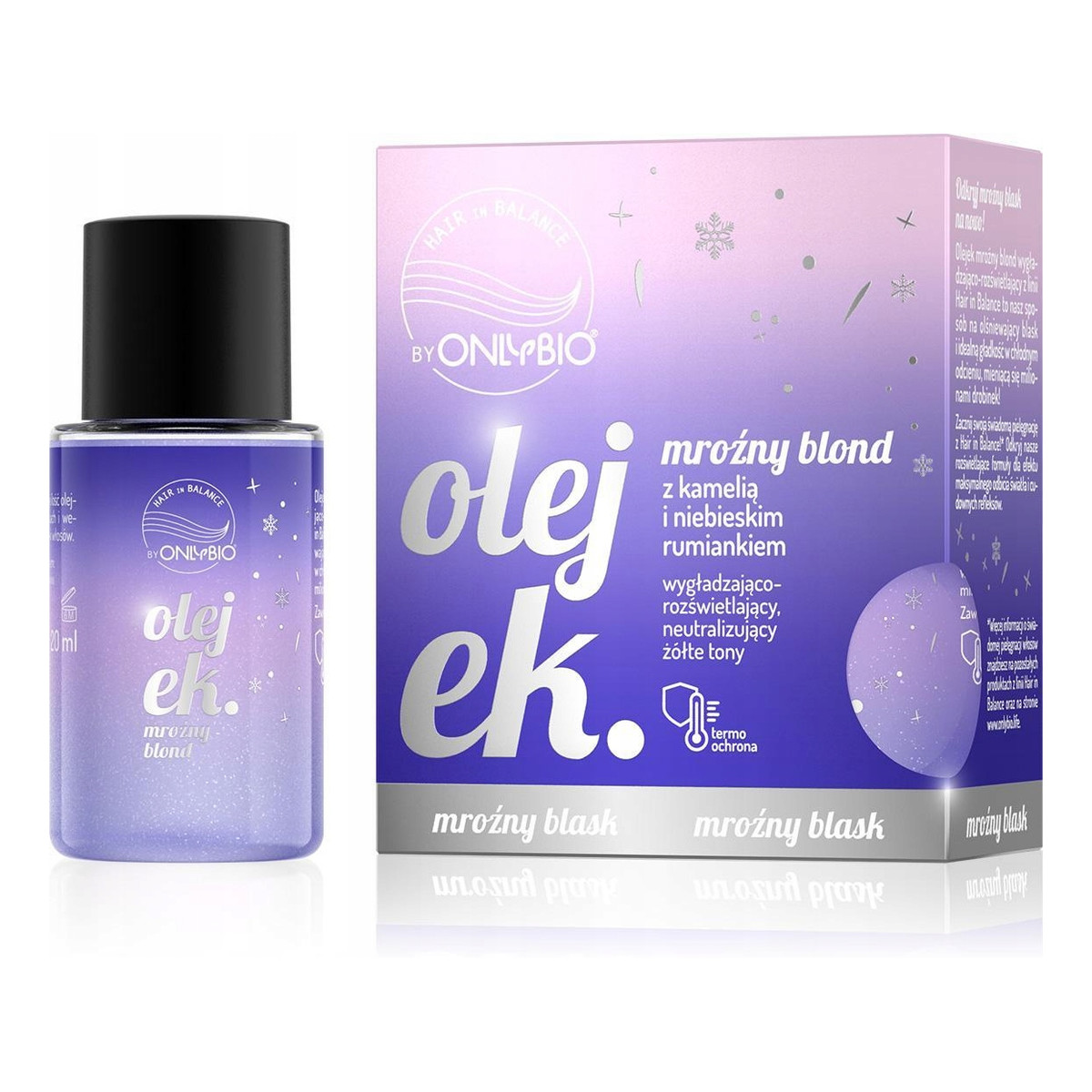 OnlyBio Hair in Balance Olejek do włosów mroźny chłodnych blondów 20ml