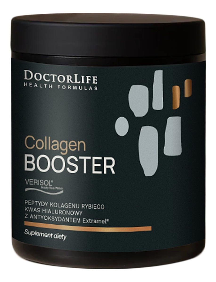 Collagen booster peptydy kolagenu rybiego + kwas hialuronowy suplement diety 165g