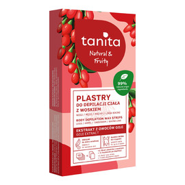 Plastry do depilacji ciała z woskiem - z ekstraktem z owoców Goji 12 sztuk (6x2)+ 2 chusteczki po depilacji