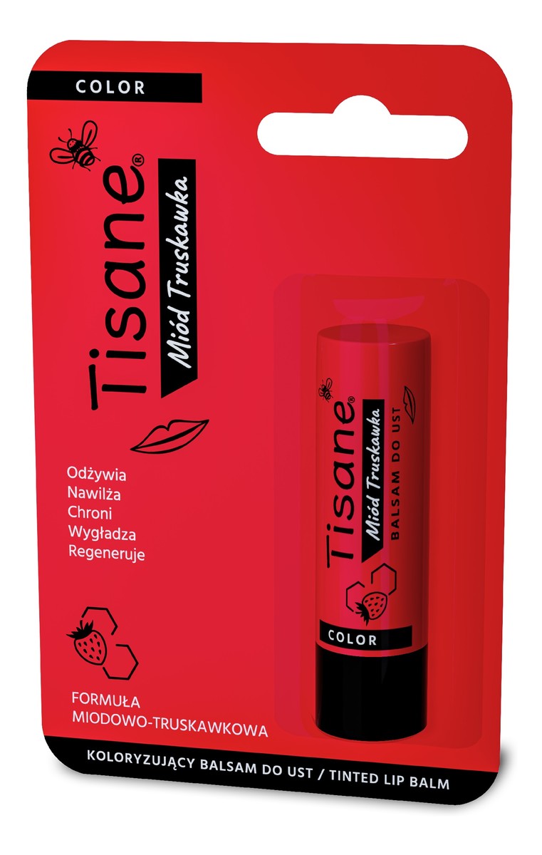 Koloryzujący balsam pomadka do ust Miód Truskawka