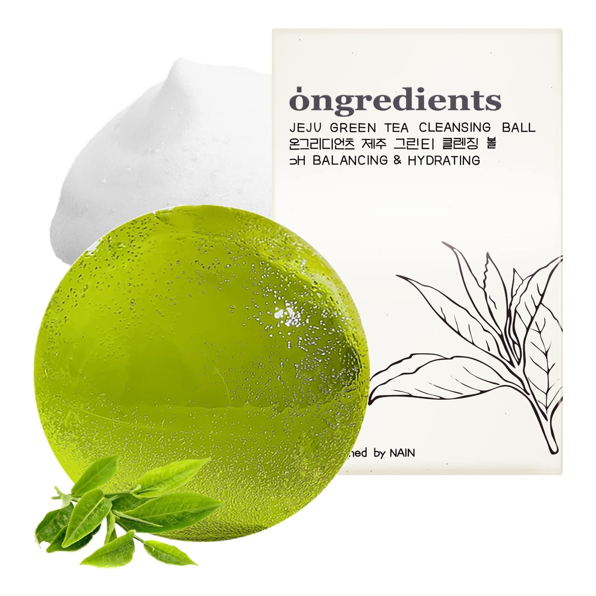 Ongredients Jeju Green Tea Cleansing Ball Żelowa kula do mycia twarzy i ciała 110g