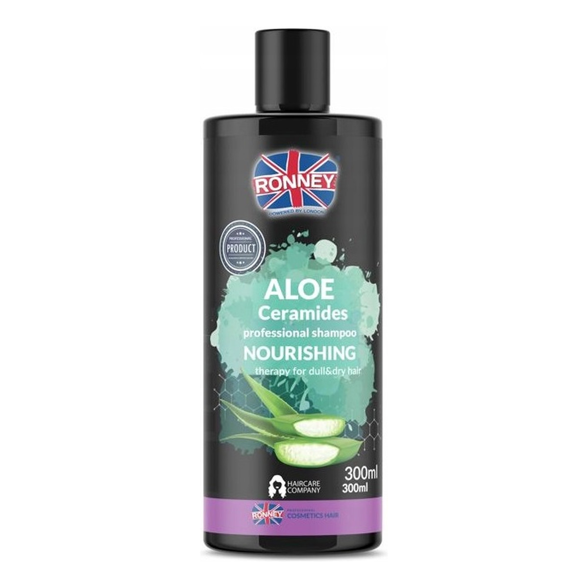 Ronney Aloe ceramides professional shampoo nourishing nawilżający szampon do włosów suchych i matowych 300ml