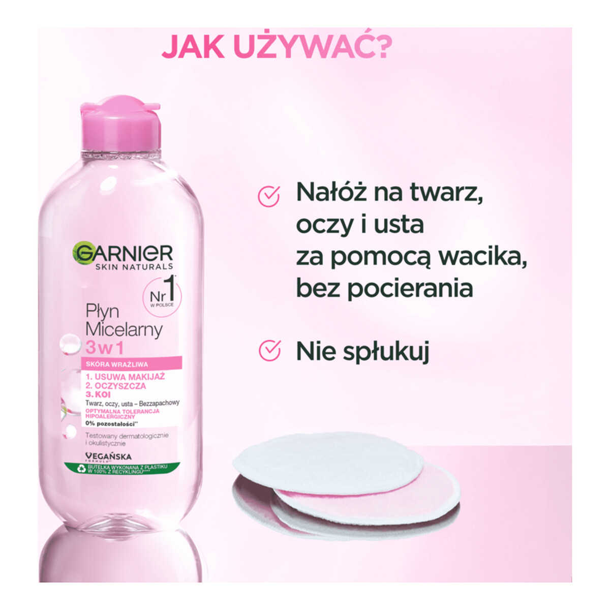 Garnier Skin Naturals Płyn Micelarny 3w1 400ml
