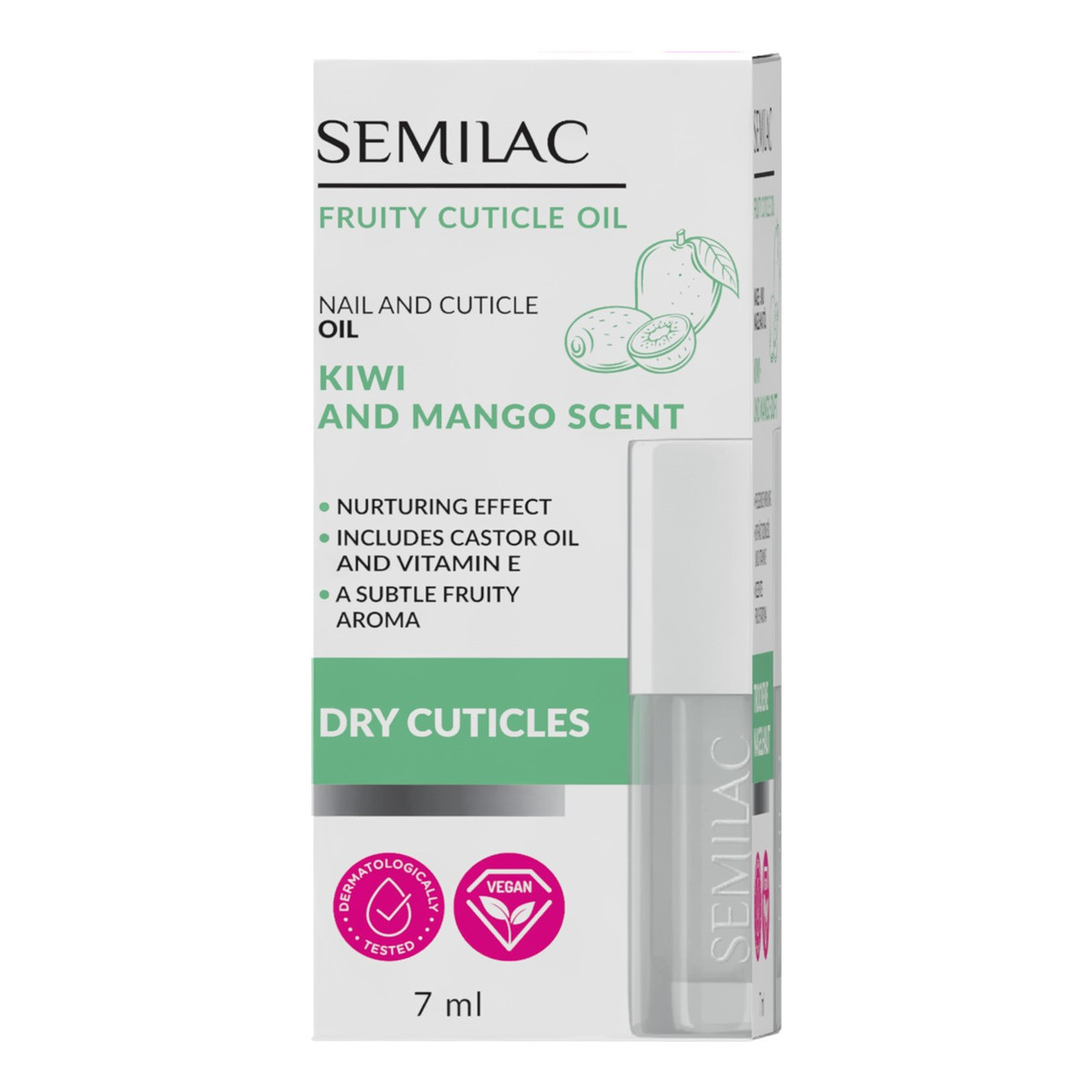 Semilac Nail oil semilac oliwka do skórek i paznokci kiwi mango 7ml