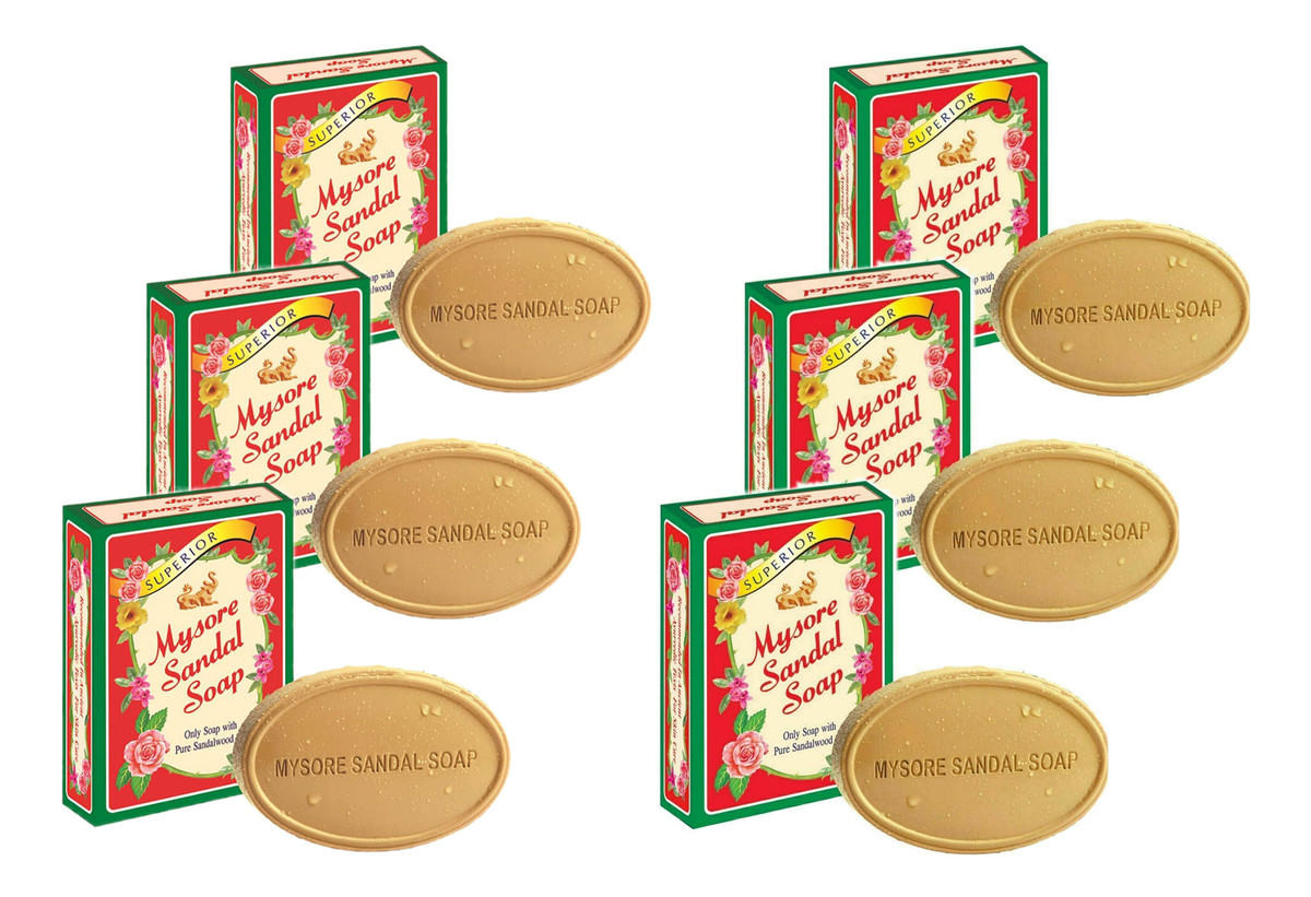 Mydło sandałowe Ajurwedyjskie 3x150g + 3x75g