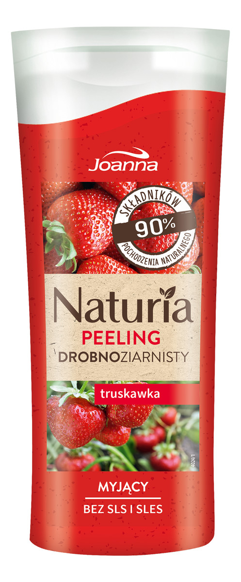 drobnoziarnisty myjący peeling do ciała Truskawka