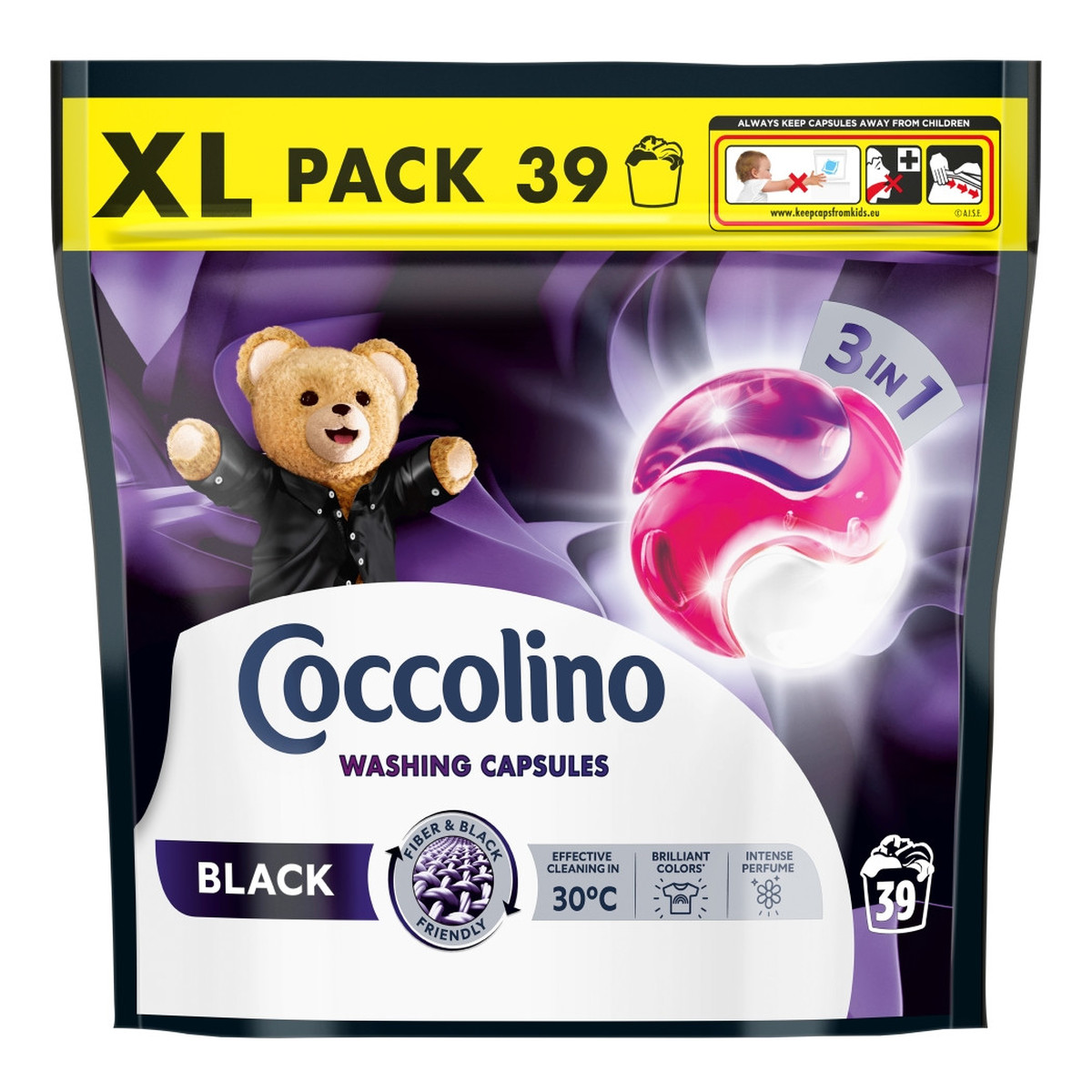 Coccolino Black Kapsułki do prania czarnych tkanin 39 szt.