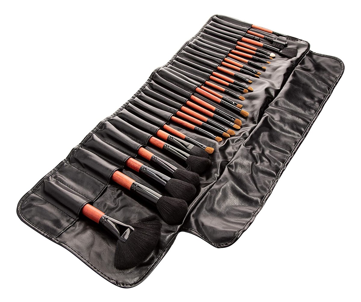 Zestaw 28-miu Pędzli Do Makijażu Cherry&Black