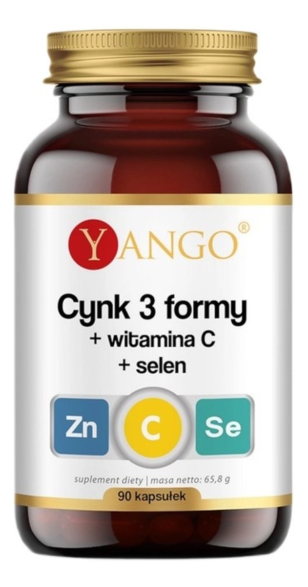 Cynk 3 formy witamina C selen suplement diety 90 kapsułek