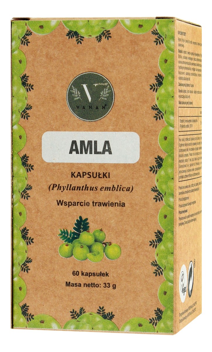 Vanan amla suplement diety wspomagający trawienie i odporność kapsułki 60 szt.