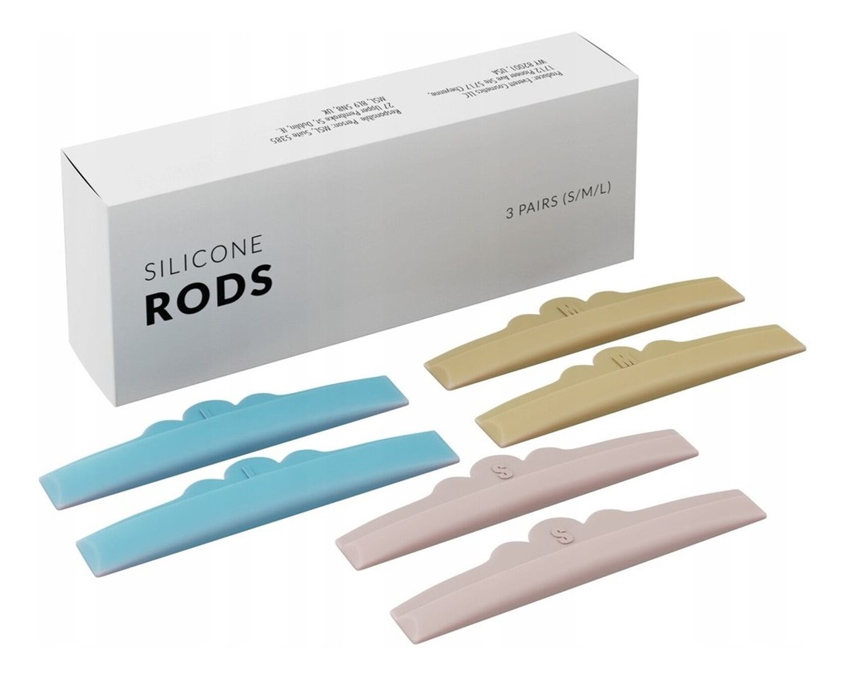 Silicone rods silikonowe formy do liftingu i laminacji rzęs 3 pary