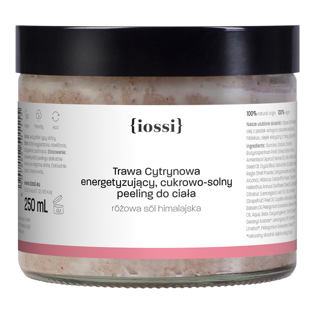 Iossi Trawa cytrynowa energetyzujący peeling cukrowy do ciała 250ml