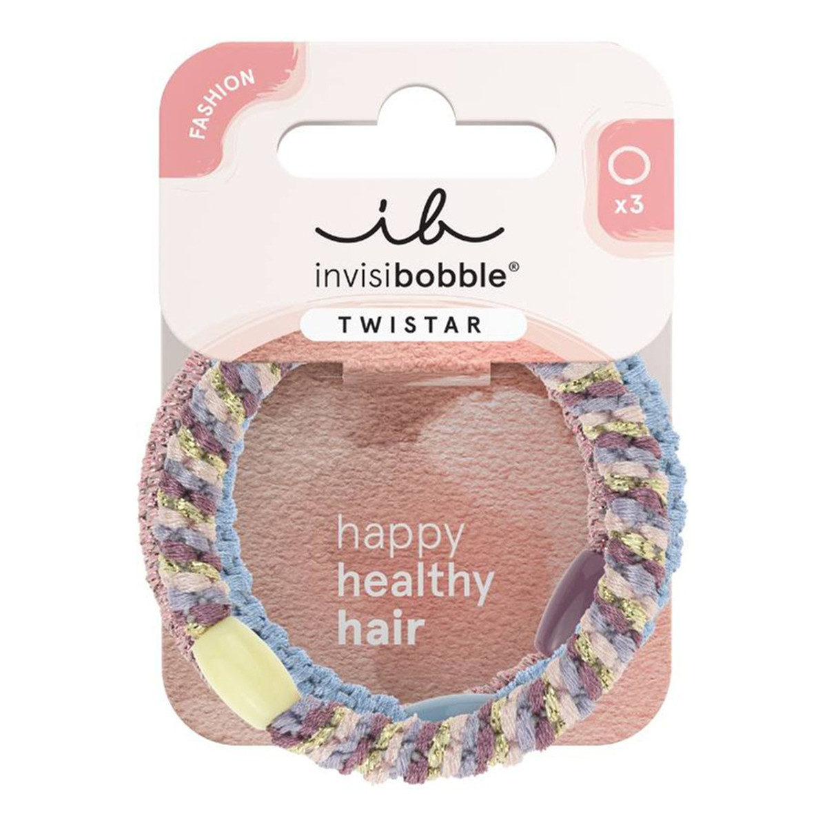 Invisibobble Twistar gumki do włosów plecione Lavender Braids 3szt.