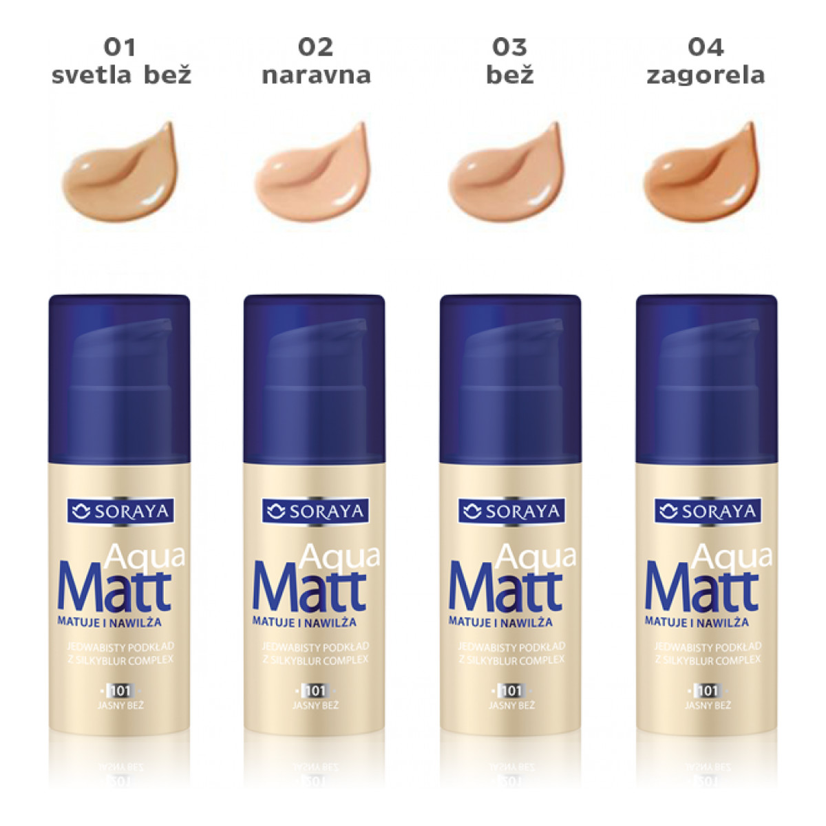 Soraya Aqua Matt Jedwabisty Podkład Twarzy Z SilkyBlur Complex 30ml