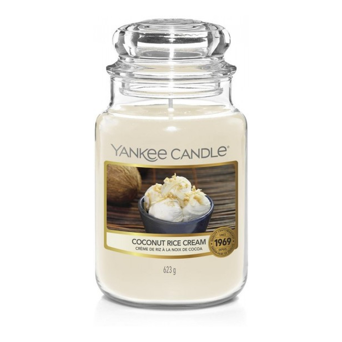 Yankee Candle Świeca zapachowa duży słój coconut rice cream 623g