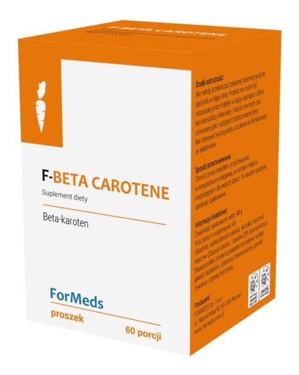 F-Beta Carotene suplement diety w proszku 60 Porcji