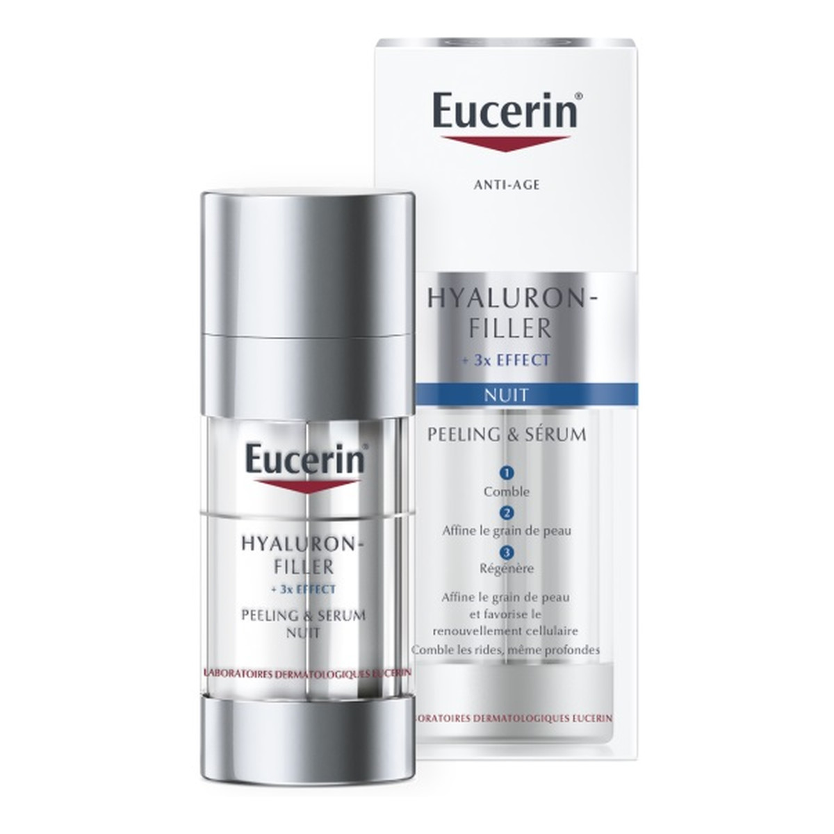 Eucerin Hyaluron-Filler + 3x Effect Nacht Peeling & Serum peelingujące serum na noc 30ml