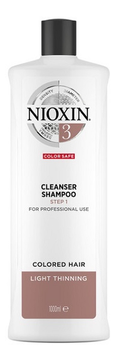System 3 cleanser shampoo oczyszczający szampon do włosów farbowanych lekko przerzedzonych